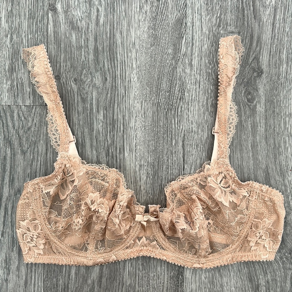 ANTHROPOLOGIE Journelle Balconette Isabel Lace Bra - Picture 6 of 16